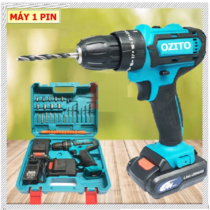 Máy khoan bê tông, Máy khoan pin, Máy khoan bê tông búa OZITO 24V TẶNG BỘ MŨI KHOAN