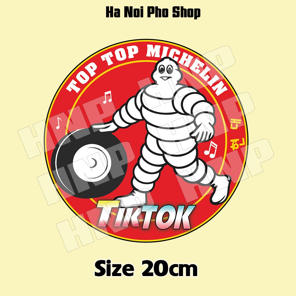 Tem Dán Trang Trí Michelin dán xe | Logo Tik Tok Michelin Mi22-2 Hà Nội Phố Xe Tải