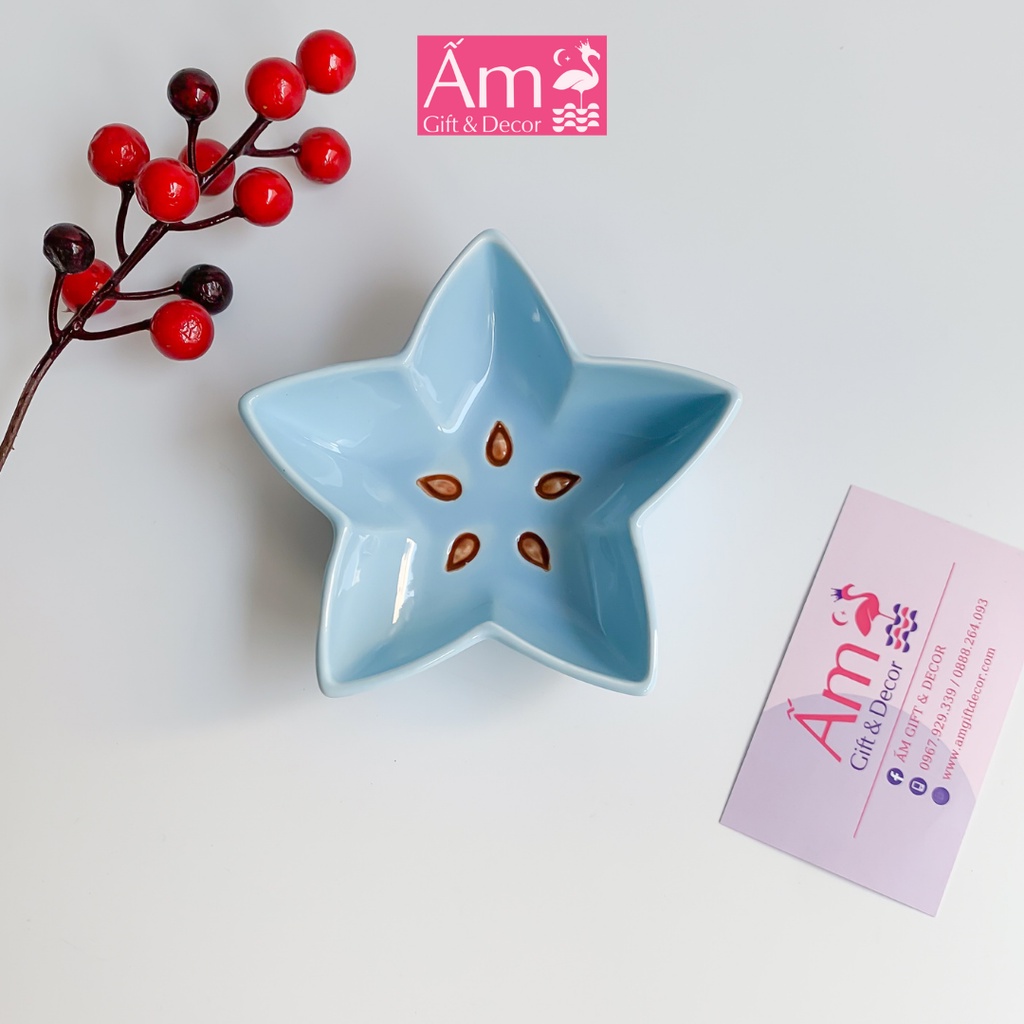 Bát Sứ Ăn Dặm Ấm Baby Hình Quả Khế Kiểu Nhật Cho Bé Dung Tích 120ml Ấm Gift Decor
