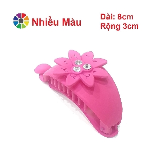Kẹp tóc nghéo oval - kẹp cóc hoa tám cánh đính đá