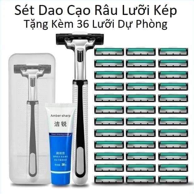 Dao cạo râu mua 1 set tặng kèm 36 lưỡi dự phòng