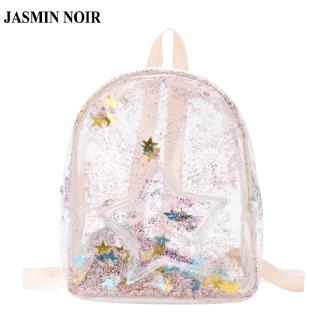 Balo trẻ em JASMIN NOIR có dây xích trong suốt và khóa thời trang