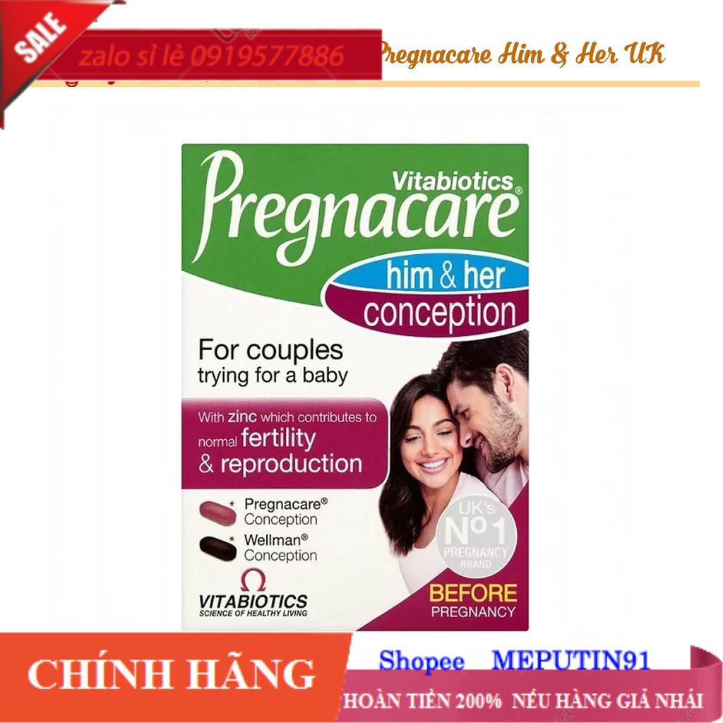 [CHÍNH HÃNG 100%] Pregnacare Him Her Uk