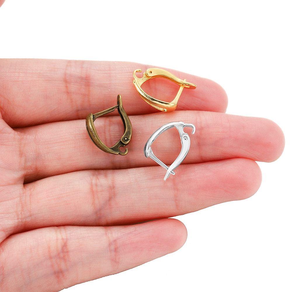 Set 6 Móc Làm Bông Tai Kiểu Pháp 18x11mm