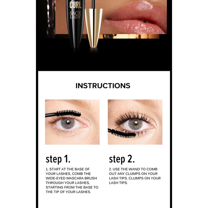 Mascara SACE LADY làm cong và dài mi tự nhiên chống nhòe | BigBuy360 - bigbuy360.vn