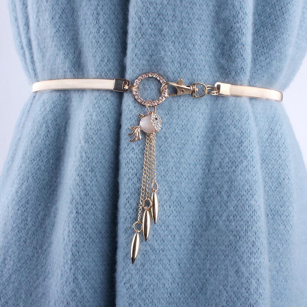 JARRED Thắt Lưng Dây Mỏng Phối Tua Rua Thời Trang Cho Nữ