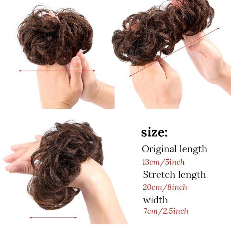 Búi tóc giả WIGSIN xoăn co giãn xinh xắn