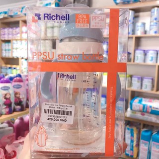 Bình ống hút Richell PPSU 200ml/260ml/320ml