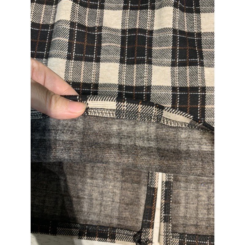 Chân váy dài chất dạ Quảng Châu dáng suông Chân váy kẻ chất dạ vintage phong cách Hàn Quốc CV12 | BigBuy360 - bigbuy360.vn