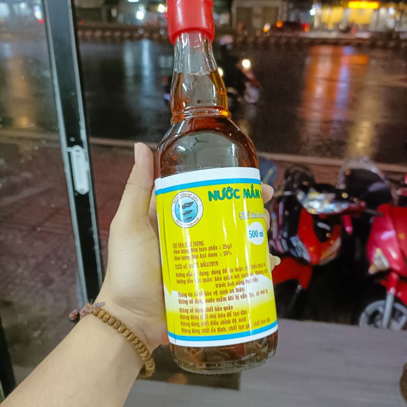 Chai 500ml - Nước mắm nhỉ cá cơm Bé Bầu đặc sản Cà Ná Bình Thuận