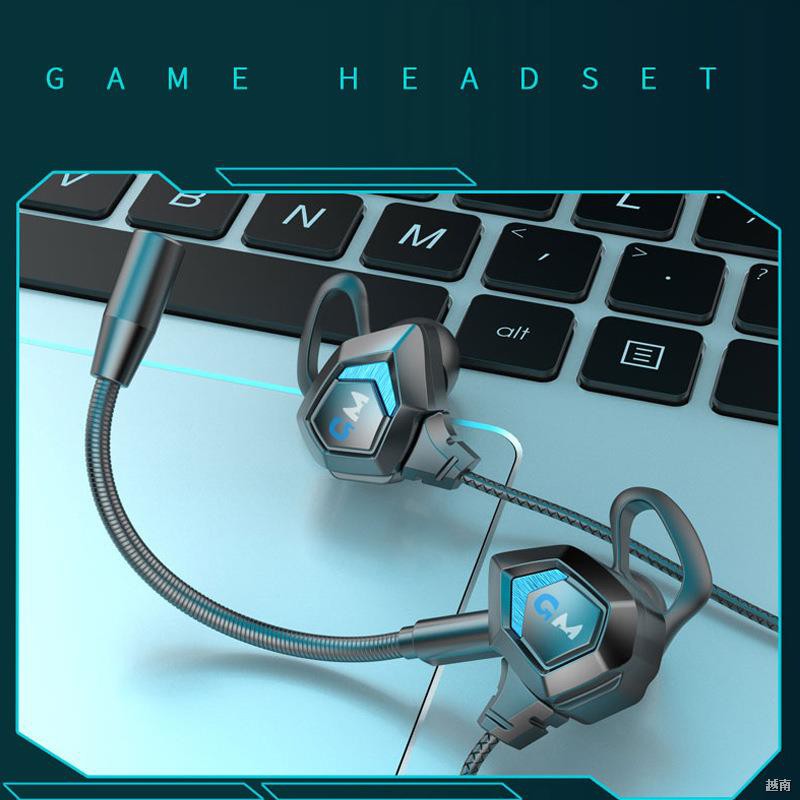 ﹊๑tai nghe game in-ear ăn gà chơi k hát live nút điều khiển bằng dây micro máy tính tổng xưởng bán hàng trực ti