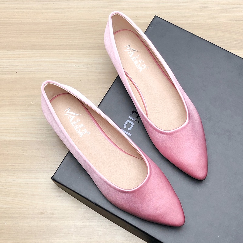 Giày búp bê vải satin cá tính , sang chảnh, nhẹ nhàng dễ di chuyển