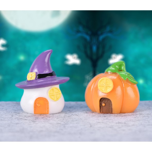 KHO-HN * Mô hình các sinh vật hóa trang đêm Halloween cho các bạn làm móc chìa khóa, trang trí tiểu cảnh, DIY