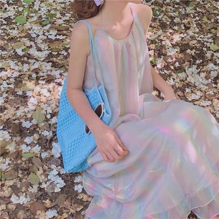 Đầm Ulzzang bảy sắc cầu vồng