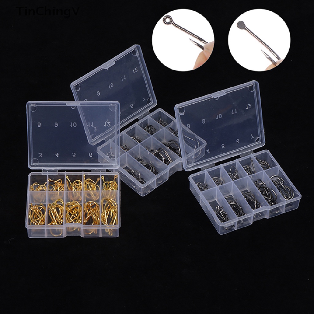 Hộp 100 Lưỡi Câu Cá Bằng Thép Cacbon Mềm Mại