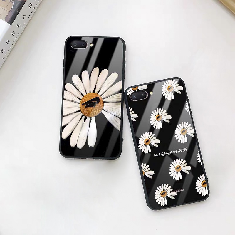 Ốp lưng iphone kính hoa daisy case 14plus 14 pro max 13 12 promax 11 mini 6 6s 7 8 plus x xr xs Se
