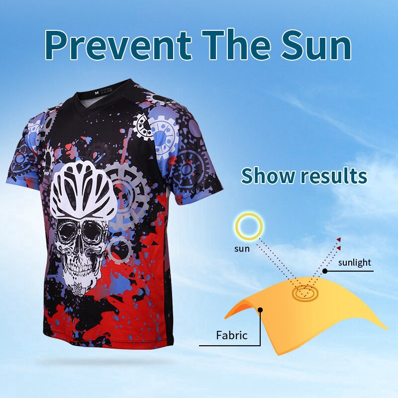 Áo thun đi xe đạp X-TIGER 100% cotton nhanh khô tay ngắn in hình thời trang cho nam