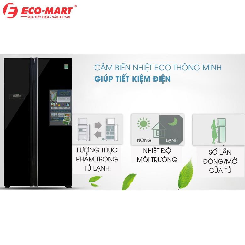 Tủ lạnh Hitachi side by side R-FS800PGV2(GBK) 2 cửa màu đen