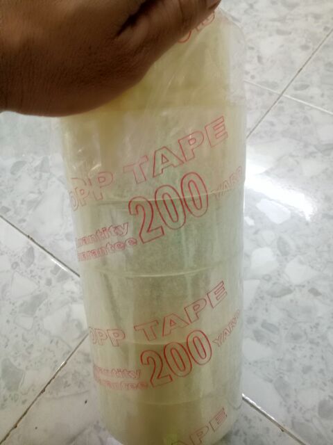 Băng keo trong và vàng 200yard