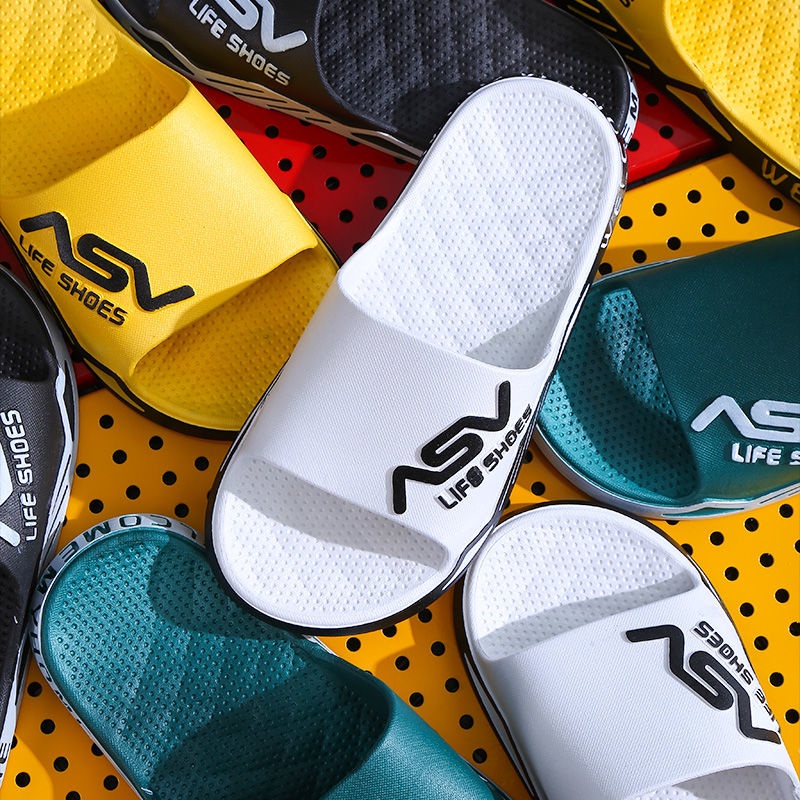 Slippers men's fashion summer outdoor wear non-slip thick-soled wear-resistant slippers couple's home bathroom bath deodorant soft-soled slippers