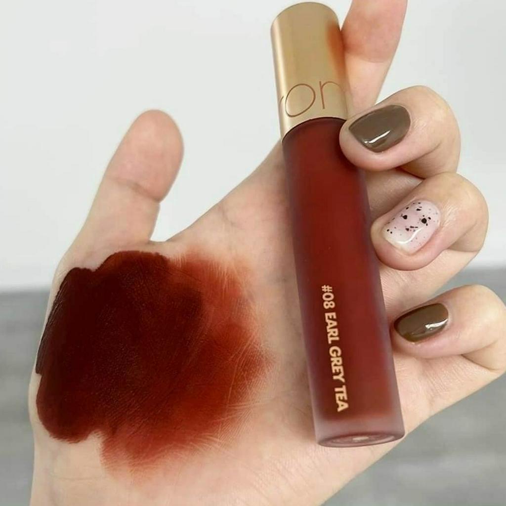 Son Kem Lì Romand Milk Tea Velvet Tint 4.4g Mịn Mượt Như Nhung Màu 08 Earl Grey Tea Màu Nâu Trầm CHÍNH HÃNG