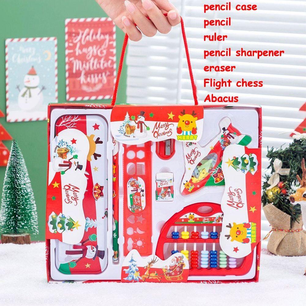 Set 7 Dụng Cụ Chuốt Bút Chì Họa Tiết Giáng Sinh Dành Cho Trẻ Mẫu Giáo
