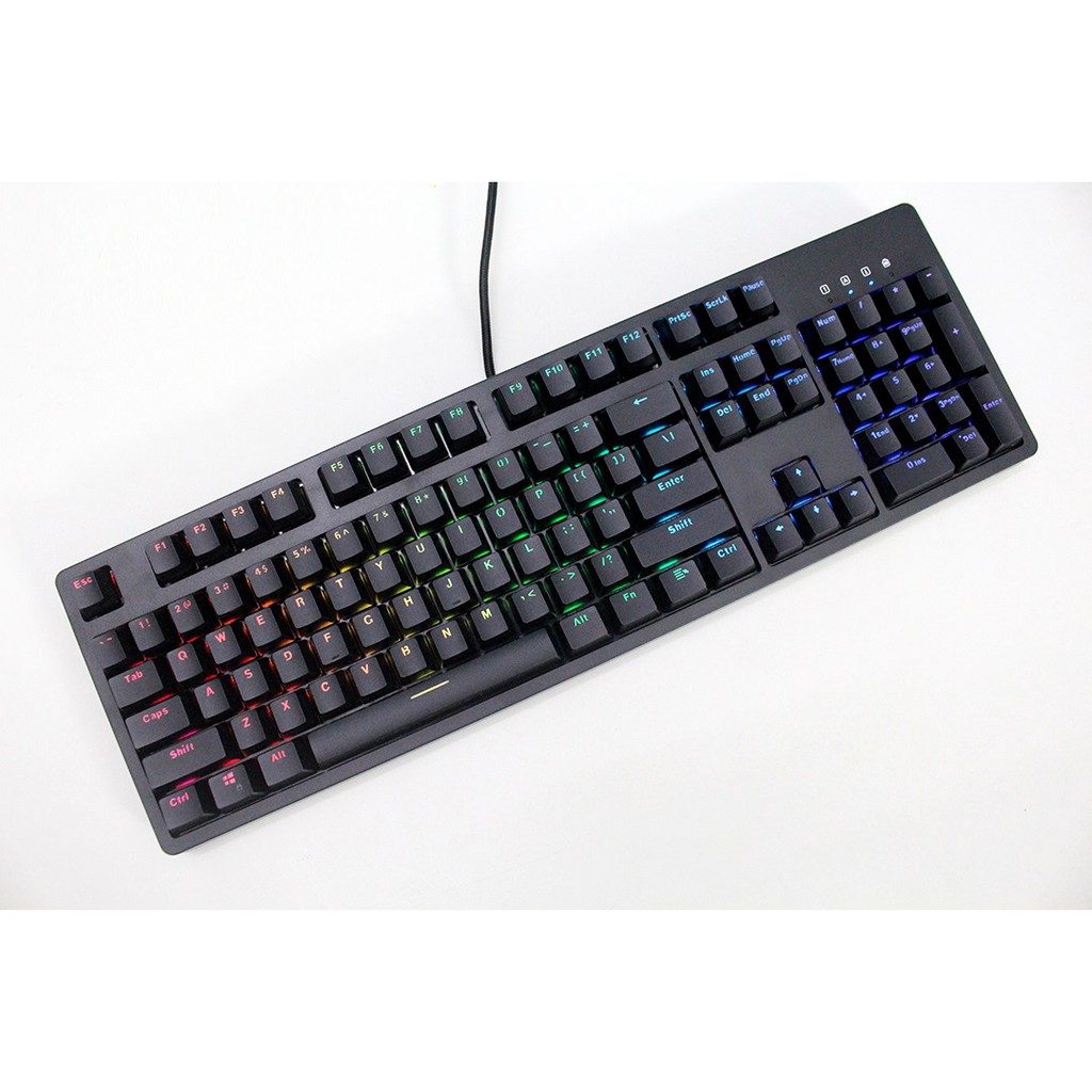 Bàn phím cơ EDRA EK3104 RGB Huano switch version 2021- Màu đen - Blue/ Brown/ Red Switch - Cam kết chính hãng
