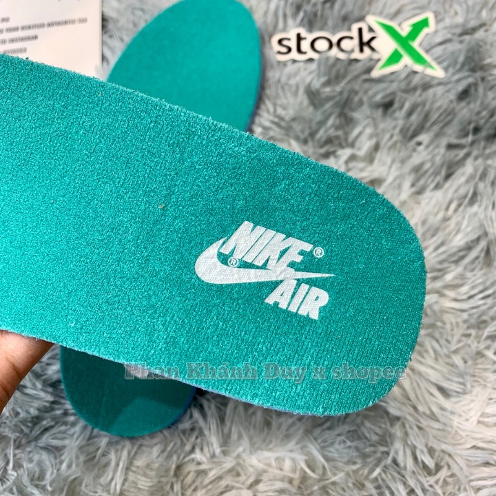 Giày thể thao Jordan 1 turbo green high xanh ngọc phấn cao cổ nam nữ da lộn đủ PK