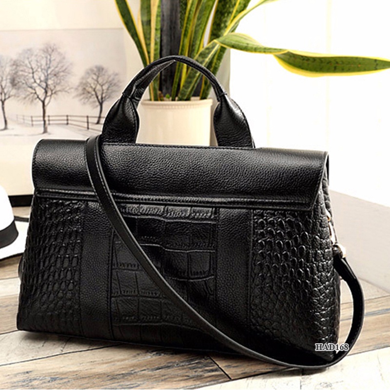 Túi xách nữ da thật dáng hộp ngang, đeo chéo cầm tay phong cách trẻ trung, nhiều ngăn phù hợp đi chơi đi làm HAD168