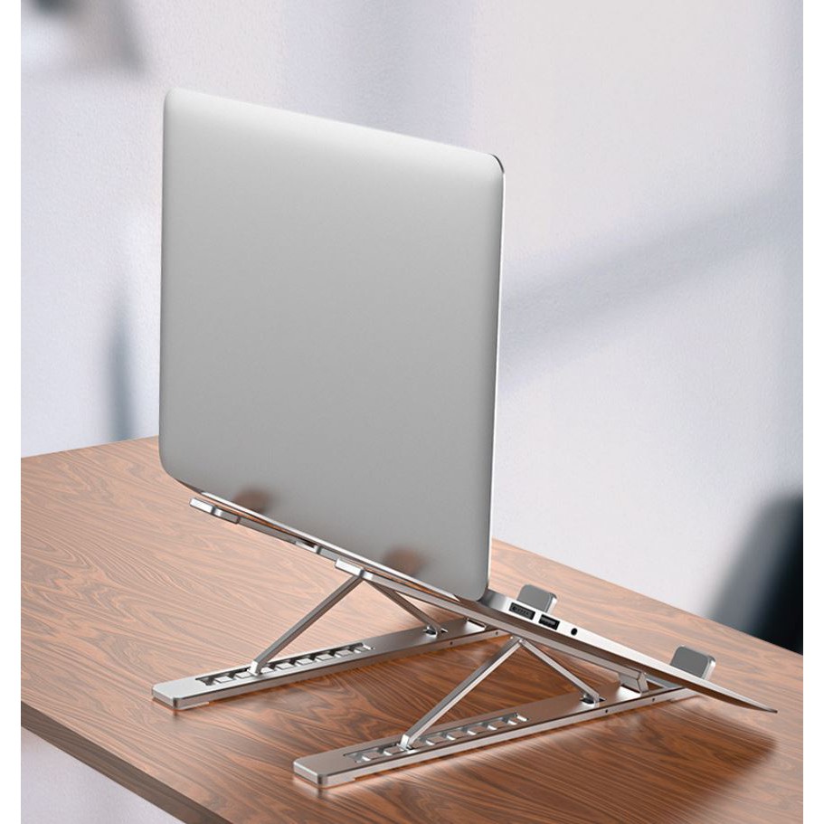 [HÀNG LOẠI 1]Giá đỡ laptop stand nhôm hỗ trợ tản nhiệt có thể gấp gọn chỉnh độ cao để laptop, ipad, macbook, surface