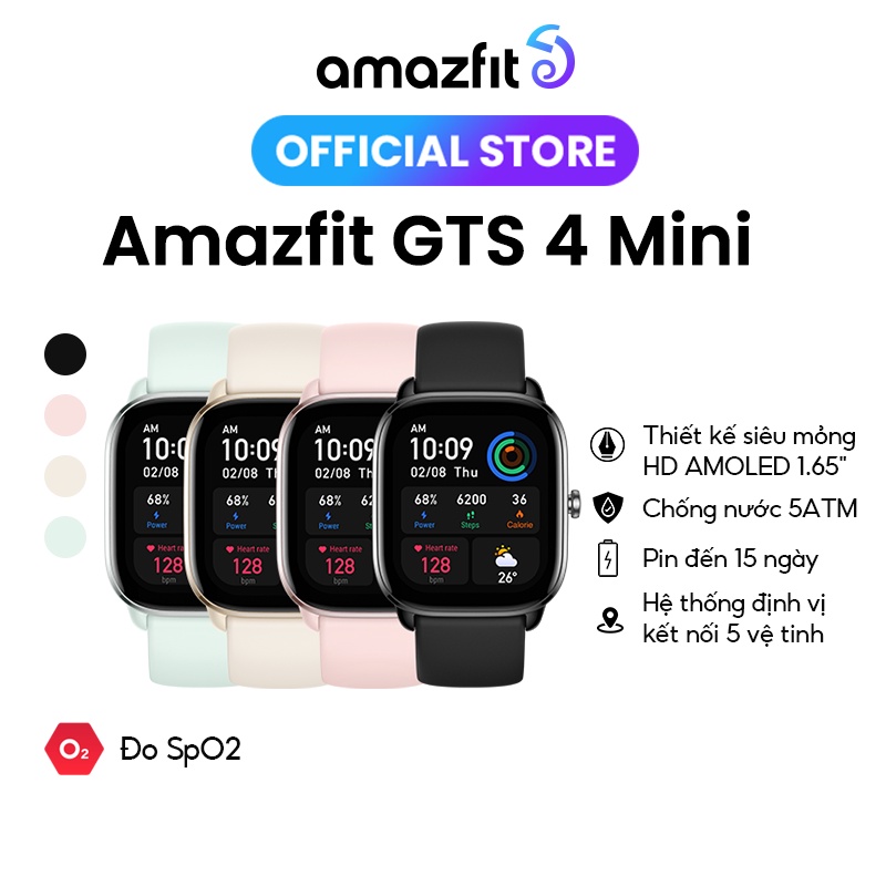 Đồng Hồ Thông Minh Cao Cấp Amazfit GTS 4 MINI - Hàng Chính Hãng - BH 12 Tháng
