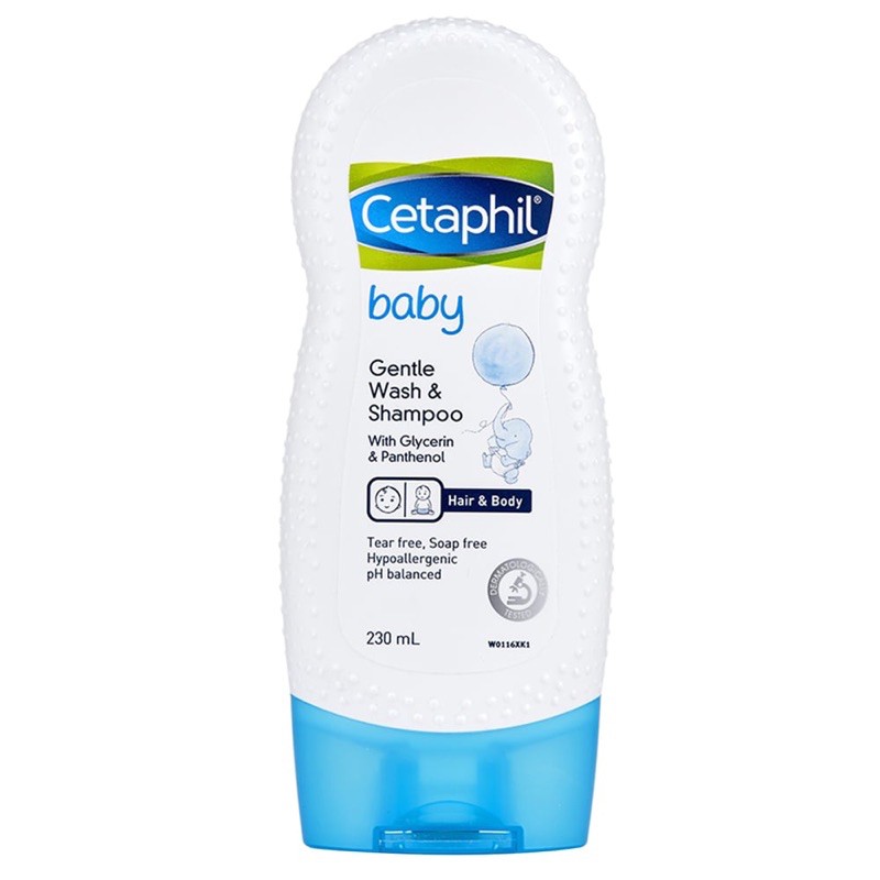 Sữa tắm gội cho trẻ sơ sinh Cetaphil baby gentle wash & shampoo 2 in 1 230ml