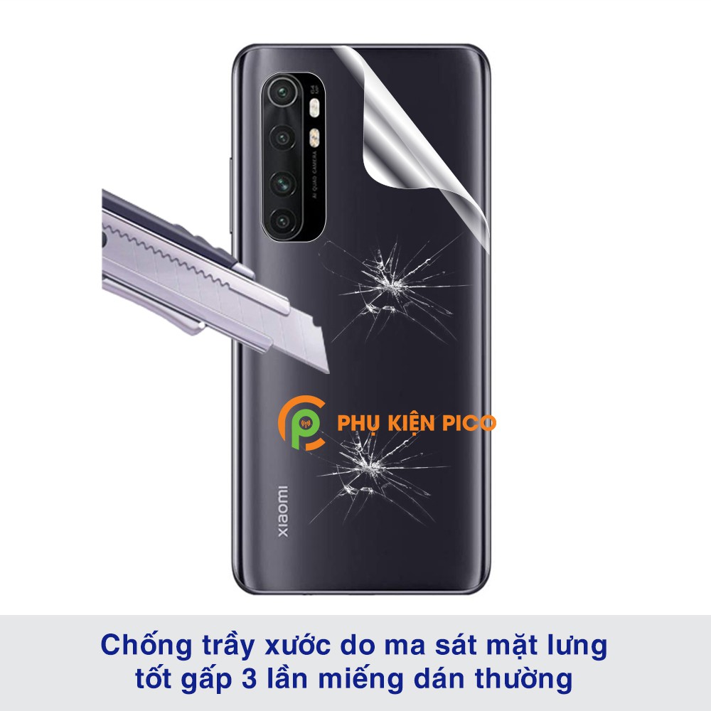 Dán lưng Xiaomi Mi Note 10 Lite / Mi Note 10 Pro full mặt lưng trong suốt PPF tự phục hồi vết xước