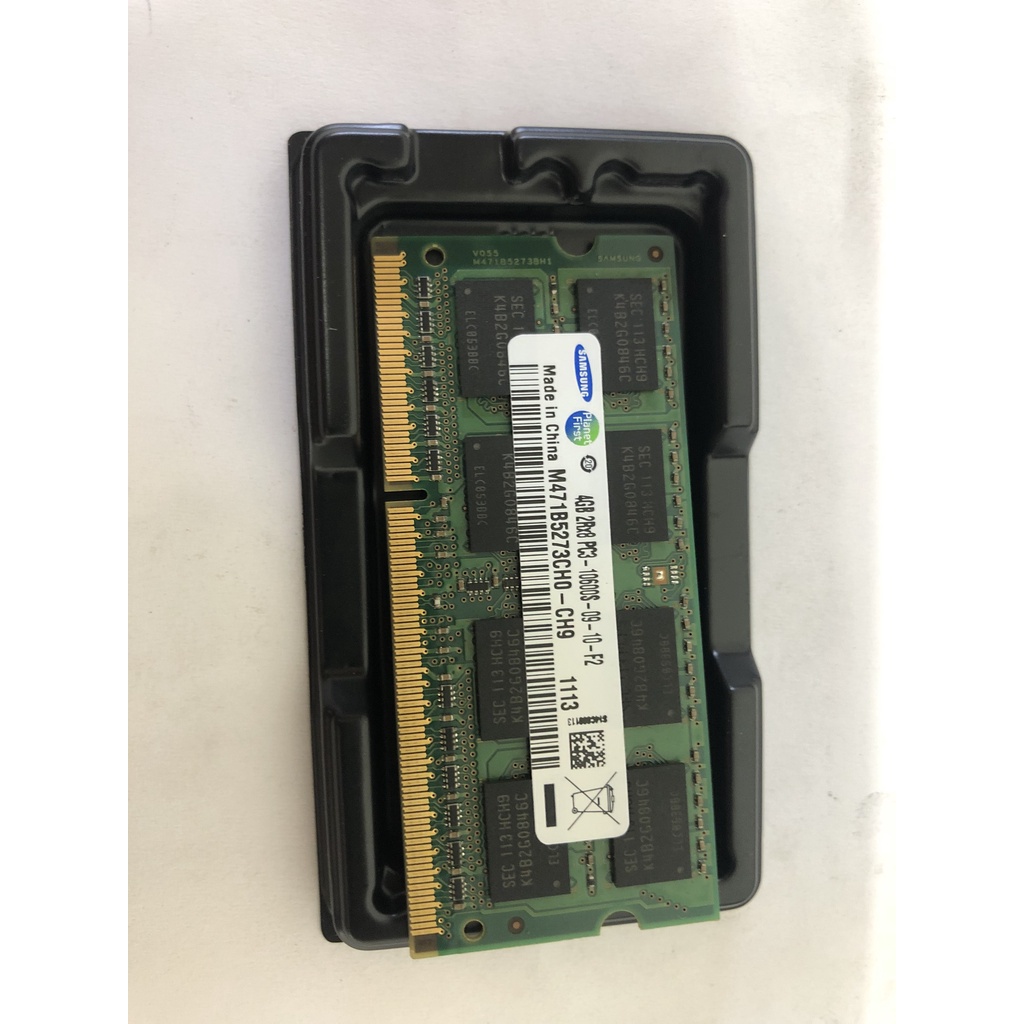 Ram Laptop Samsung DDR3 4GB Bus 1333Mhz PC3 10600s cũ
