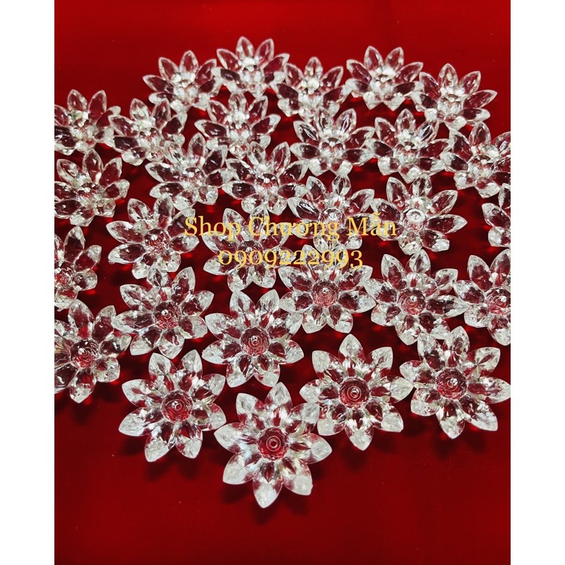 100G Bông 8 Cánh Nhọn Pha Lê Nhựa Đủ Màu Giá Sỉ