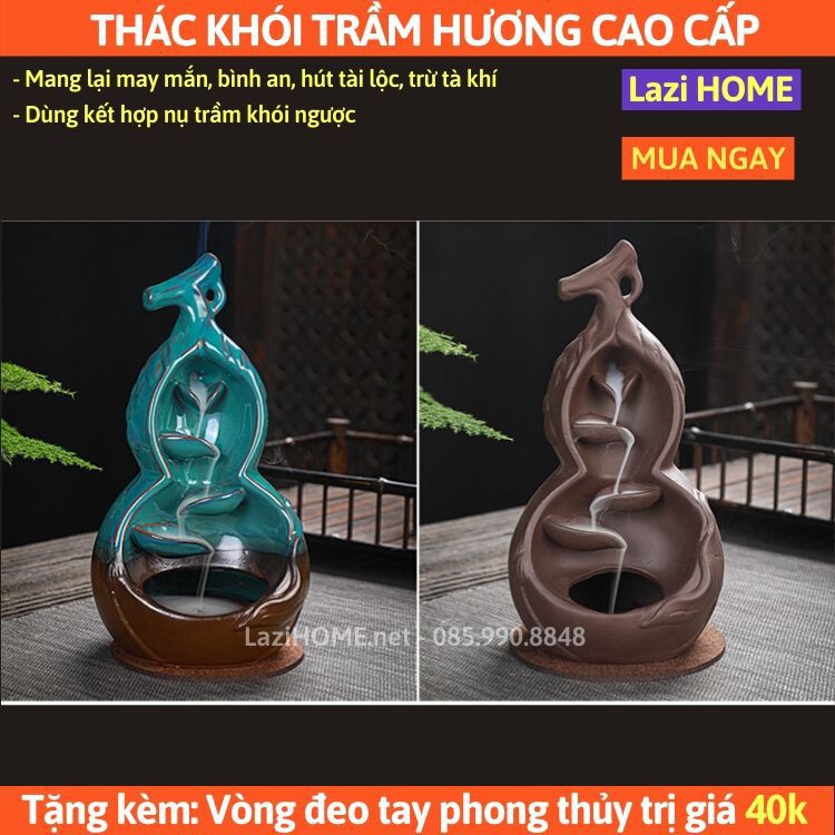 thác khói trầm hương, thac khoi tram huong [XẢ KHO BÁN LỖ] Hồ Lô - Tặng kèm vòng đeo tay pt trị giá 40k 1