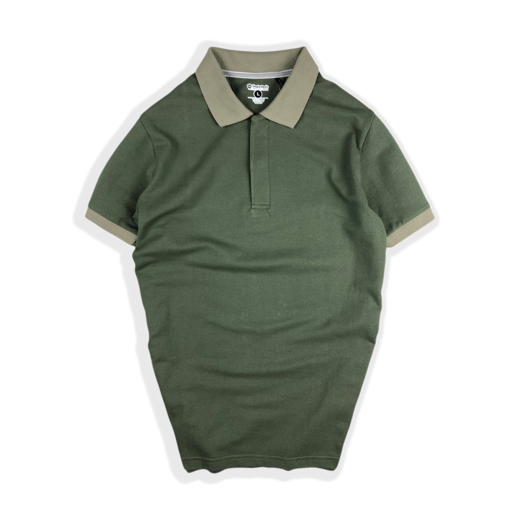 [Mã LTNP50 giảm 50000 đơn 150000] Áo Polo Giấu Nút Phối Cổ Simple & Basic ,Nhiều Màu | BigBuy360 - bigbuy360.vn