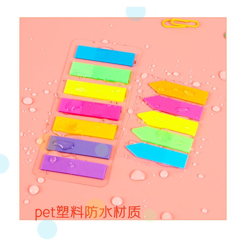 Giấy Ghi Chú Dạ Quang Hình Lá Cờ Mũi Tên Nhiều Màu Sắc Dùng Đánh Dấu Trang Sách [Nhiều Kiểu Dáng] An Toàn Loại Bỏ Sạch Sẽ