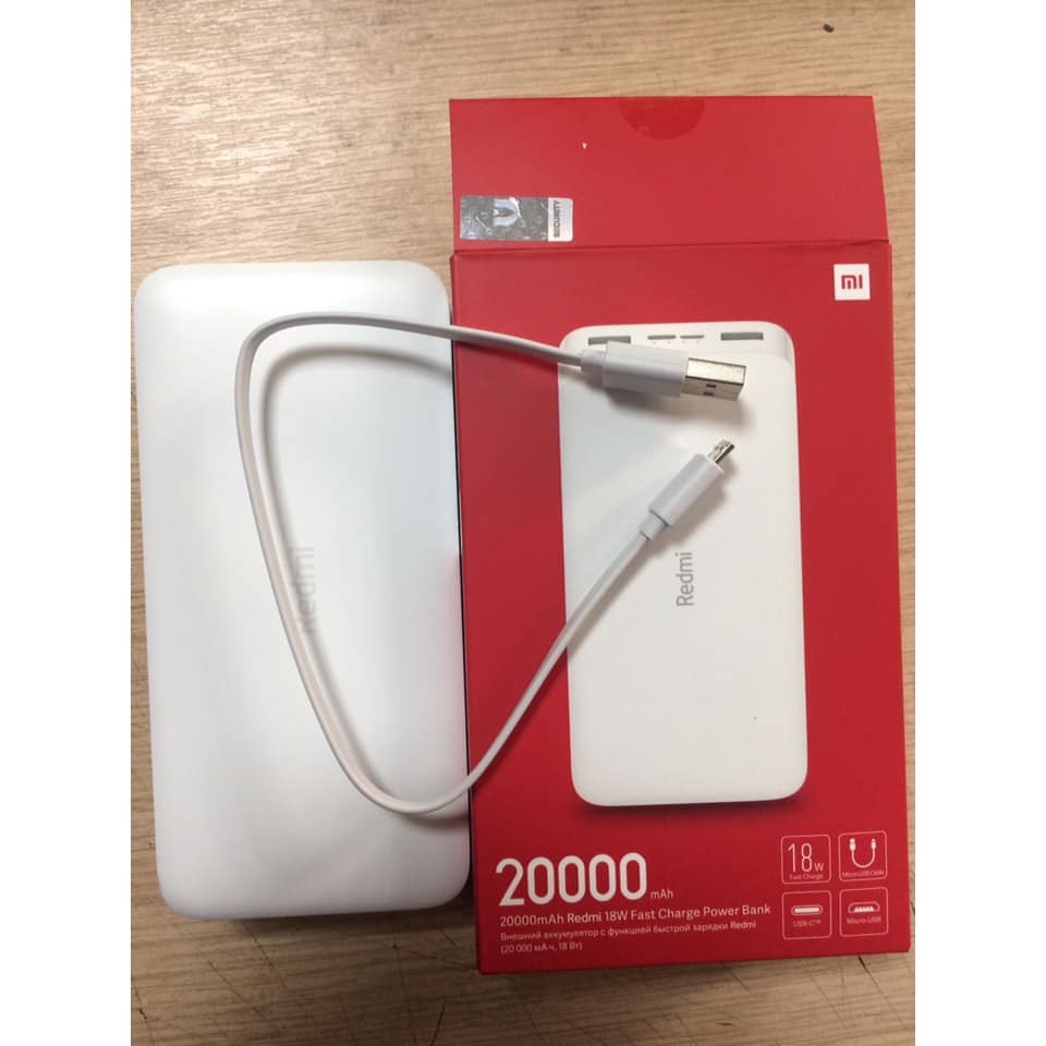 Pin Sạc Dự Phòng Xiaomi Redmi 20000mAh - Hàng Chính Hãng Digiworld - Bảo Hành 6 Tháng 1 Đổi 1