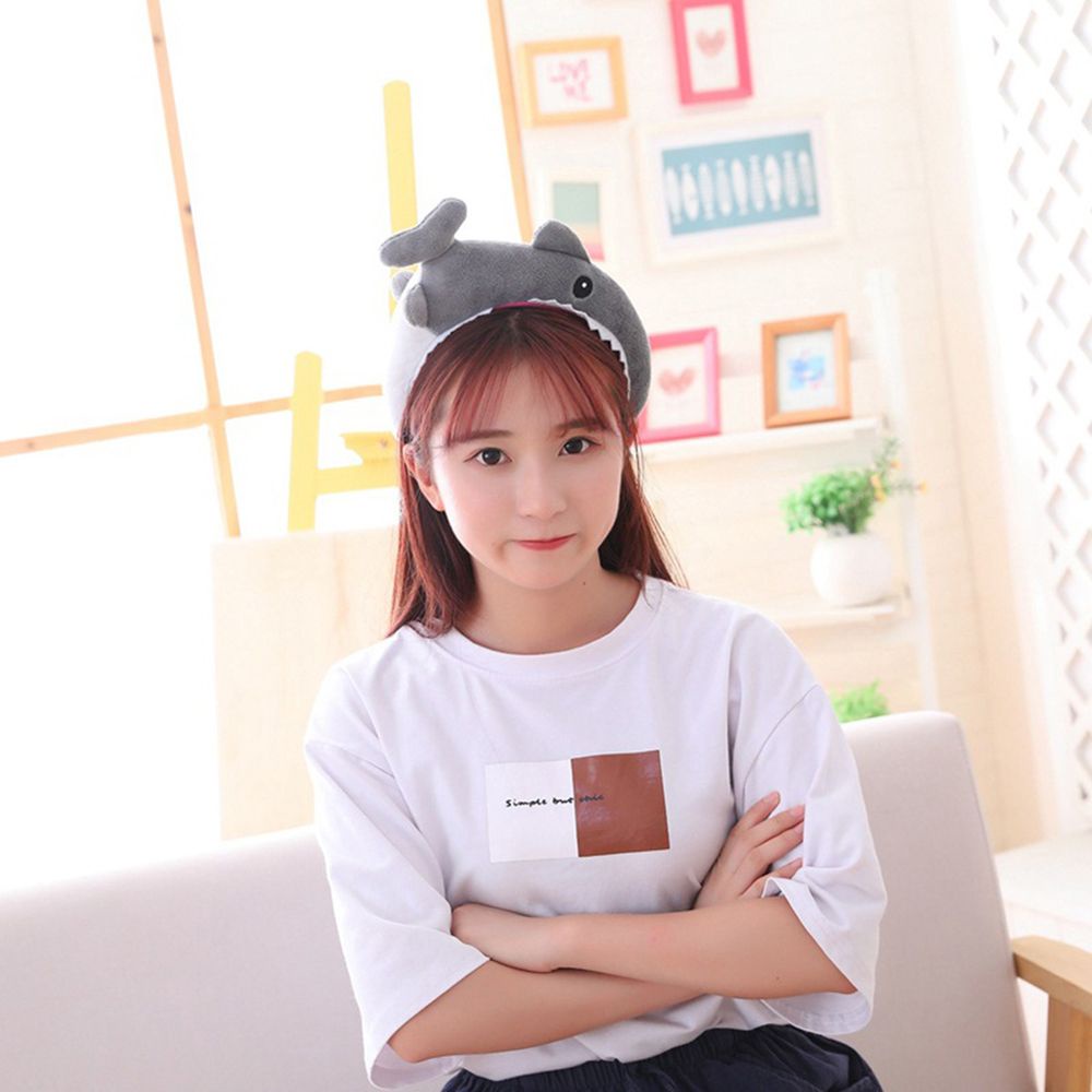 Băng Đô Cài Tóc Hình Cá Mập / Cá Mập / Khủng Long Nhồi Bông Dễ Thương Đơn Giản Phong Cách Hàn Quốc