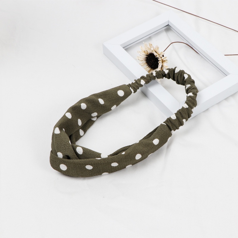 Băng Đô Vải Chấm Bi Co Giãn Phong Cách Hàn Quốc