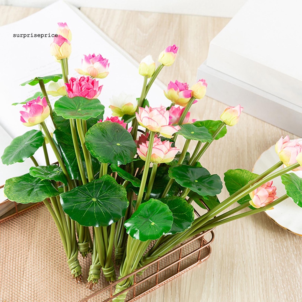 Hoa sen nhân tạo bằng lụa đẹp mắt thích hợp trang trí sân vườn