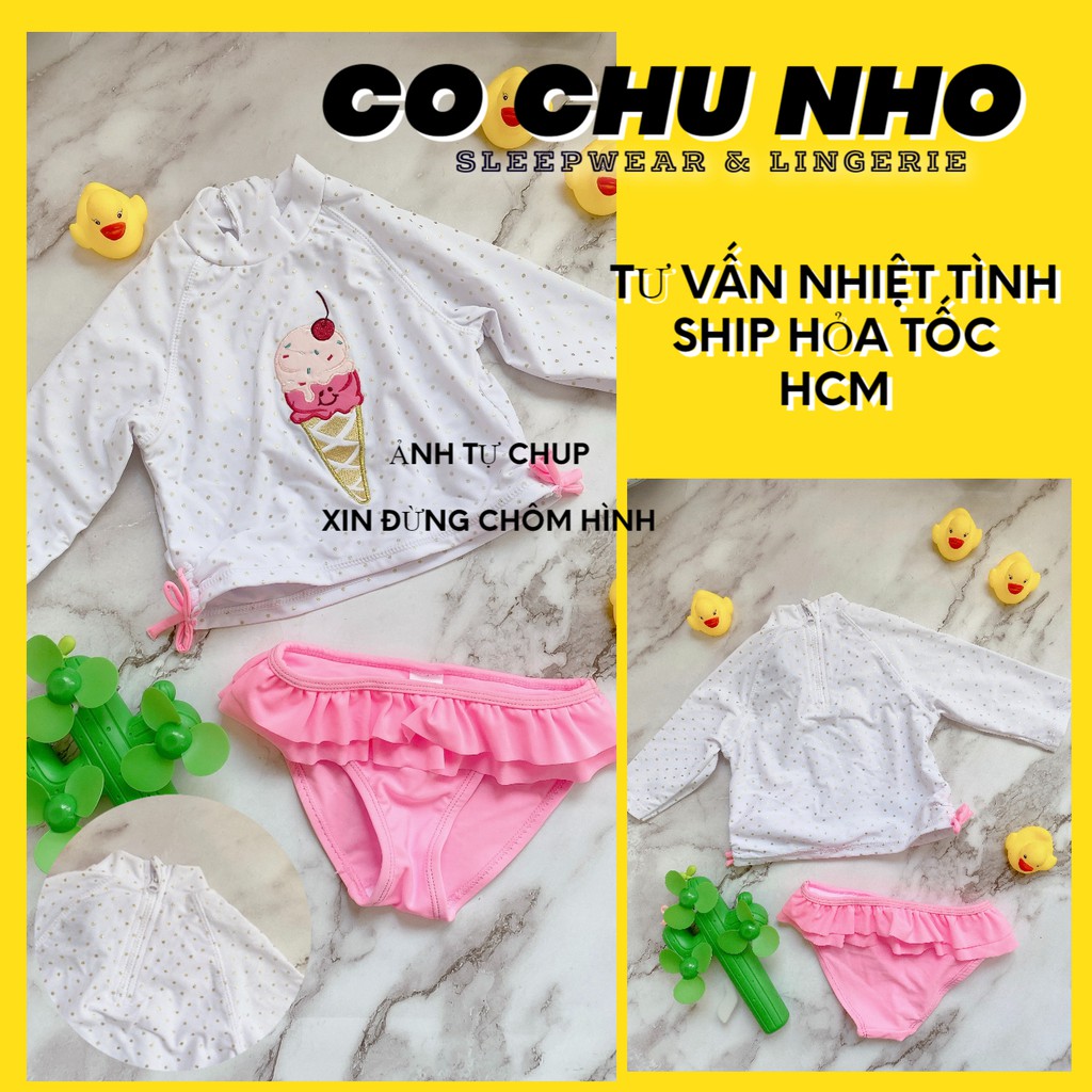 [8-22kg] đồ bơi bé gái dễ thương hàng xuất - váy bơi 2 mảnh tay dài cho bé  - Cô chủ nhỏ chuyên sỉ