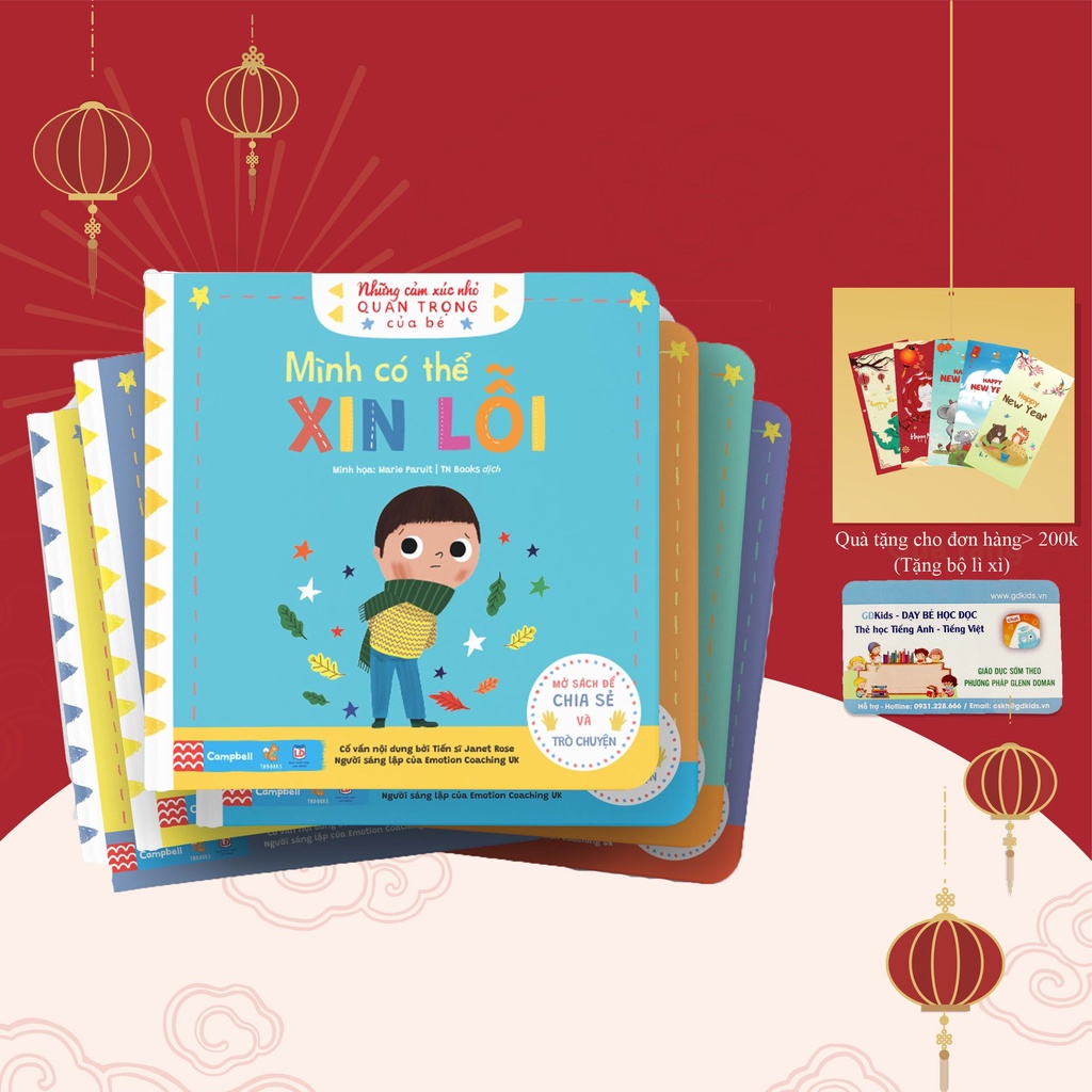 Sách - COMBO 6 cuốn những cảm xúc nhỏ quan trọng của bé- Sách tương tác lật mở (0-12 tuổi)