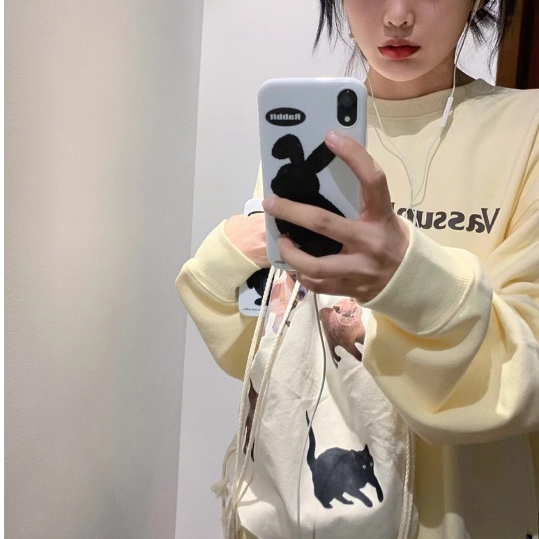 ZHELIHANGFEI Áo Thun Nữ Dài Tay Cổ Tròn Thời Trang Hàn