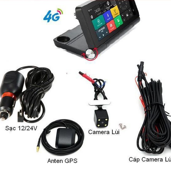 Camera hành trình đặt Taplo C09 Android 4G/Wifi/GPS Dual Cam trước sau