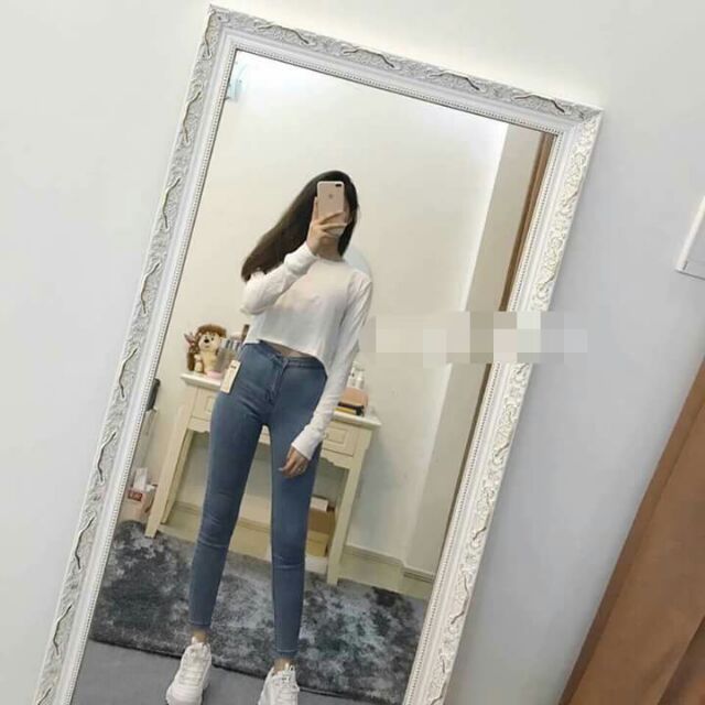 [Xả kho cuối năm] Quần jean lưng cao không túi form đẹp phối đồ dễ dàng lại | BigBuy360 - bigbuy360.vn