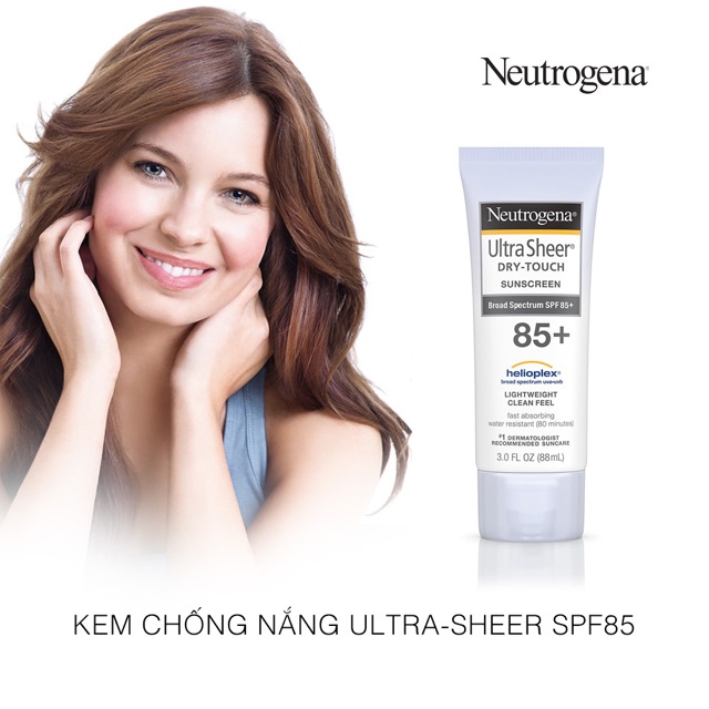 Kem chống nắng hàng ngày . Neutrogena SPF 85 .