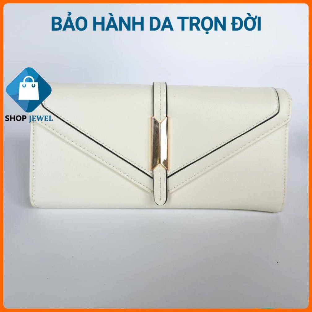 Ví Cầm Tay Nữ, Bóp Nữ Cầm Tay Thanh Lịch 3 Ngăn Phù Hợp Với Quý Cô, Quý Bà Shop Jewel