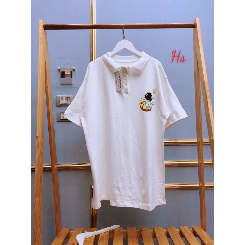 Áo Đôi Polo Họa Tiết Người Máy Chất Cotton Dày Mịn Bơ Store SP971
